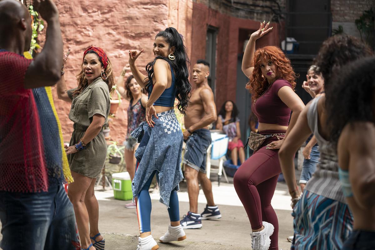 Daphne Rubin-Vega as Daniela, Stephanie Beatriz as Carla and Dascha Polanco as Cuca in director Jon Chu’s screen adaptation of “In The Heights.” Cr: Macall Polay/Warner Bros.