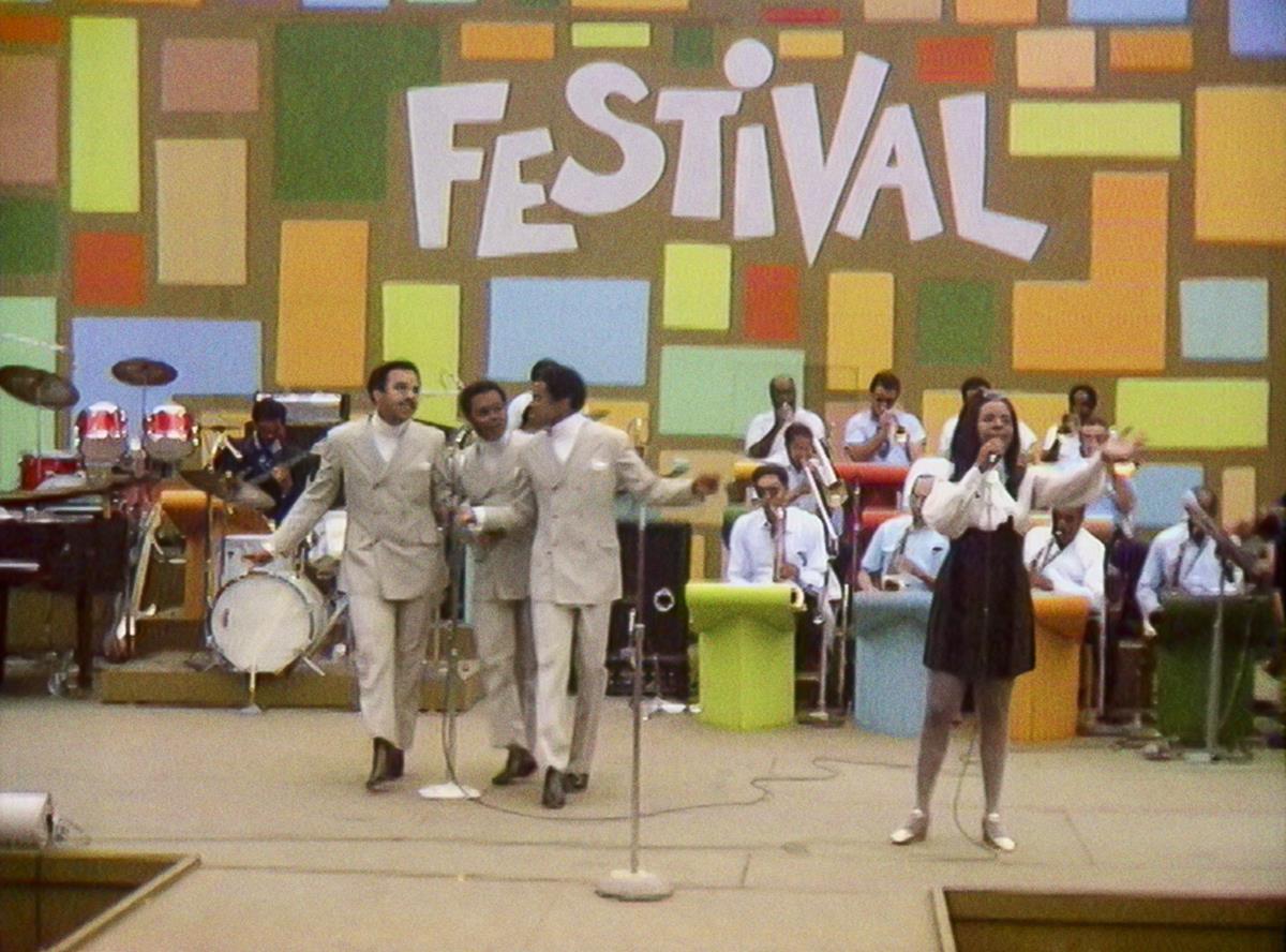 Gladys Knight & the Pips perform at the Harlem Cultural Festival in 1969, featured in the documentary “Summer Of Soul (Or, When The Revolution Could Not Be Televised).” Cr: Mass Distraction Media/Searchlight Pictures