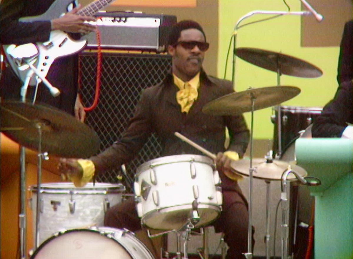 Stevie Wonder performs at the Harlem Cultural Festival in 1969, featured in the documentary “Summer Of Soul (Or, When The Revolution Could Not Be Televised).” Cr: Mass Distraction Media/Searchlight Pictures