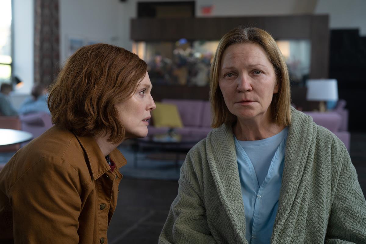 Julianne Moore and Joan Allen in “Lisey’s Story,” now streaming on Apple TV+.