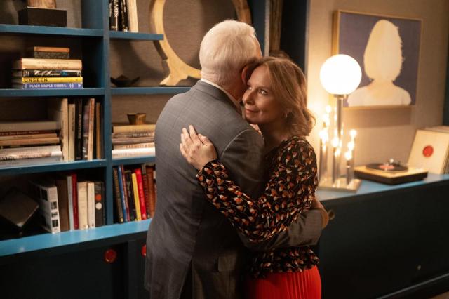 Steve Martin as Charles and Amy Ryan as Jan in Episode 7 of “Only Murders in the Building.” Cr: Hulu