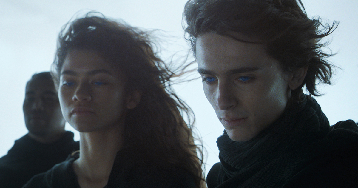 Zendaya as Chani and Timothée Chalamet as Paul Atreides in director Denis Villeneuve’s “Dune.” Cr: Warner Bros