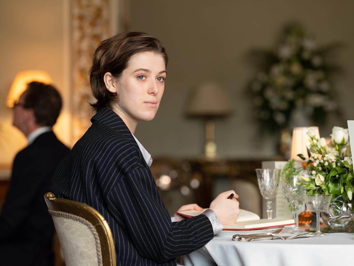 Honor Swinton Byrne as Julie in director Joanna Hogg’s “The Souvenir: Part II.” Cr: Josh Barrett, A24