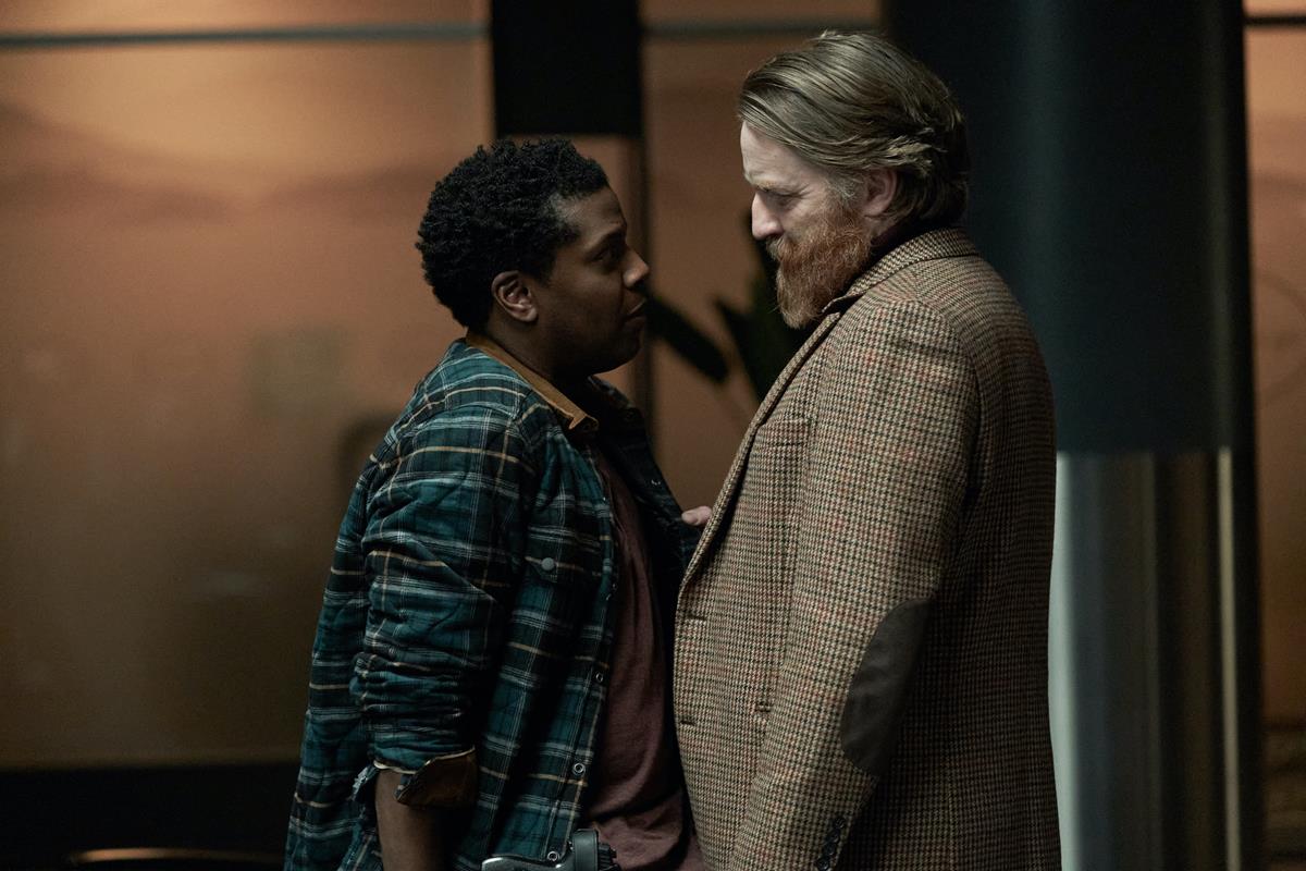 Milton Barnes as Miles and David Wilmot as Clarke Thompson in season 1 episode 5 of “Station Eleven.” Cr: Warner Media