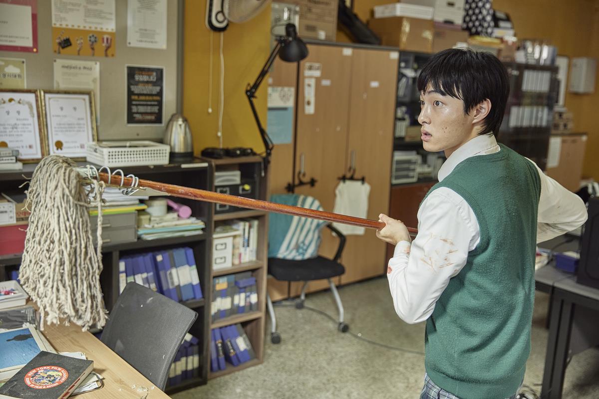 Yoon Chan-young as Lee Cheong-san in “All of Us Are Dead.” Cr: Yang Hae-sung/Netflix