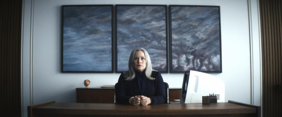 Patricia Arquette as Harmony Cobel in season 1 episode 4 of “Severance.” Cr: Apple TV+