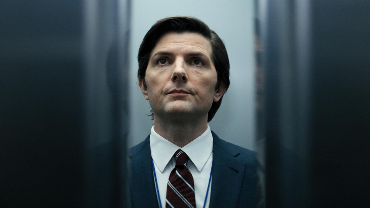 Adam Scott as Mark in season 1 episode 7 of “Severance.” Cr: Apple TV+