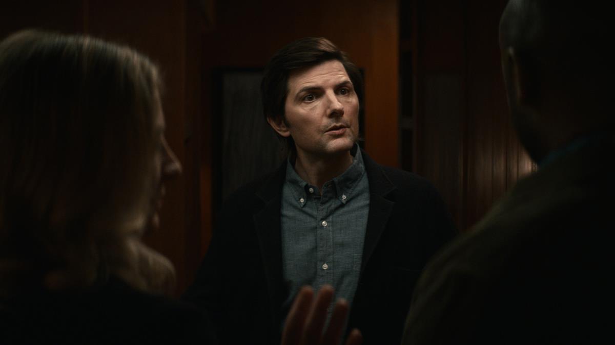 Adam Scott as Mark in season 1 episode 9 of “Severance.” Cr: Apple TV+