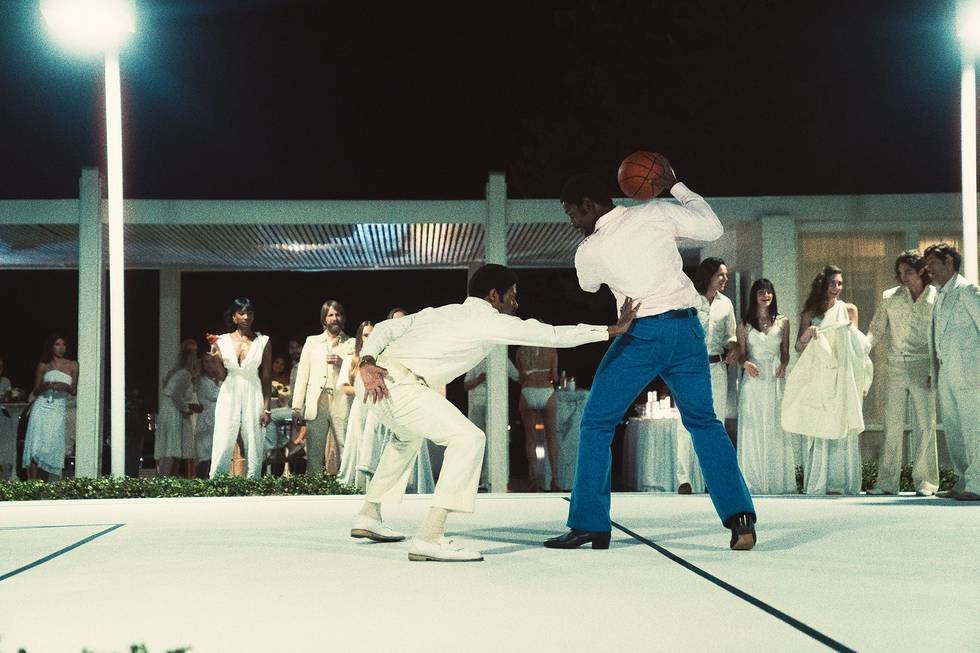 DeVaughn Nixon as Norm Nixon and Quincy Isaiah as Magic Johnson in season 1 episode 1 of “Winning Time: The Rise of the Lakers Dynasty.” Cr: Warrick Page/Warner Media