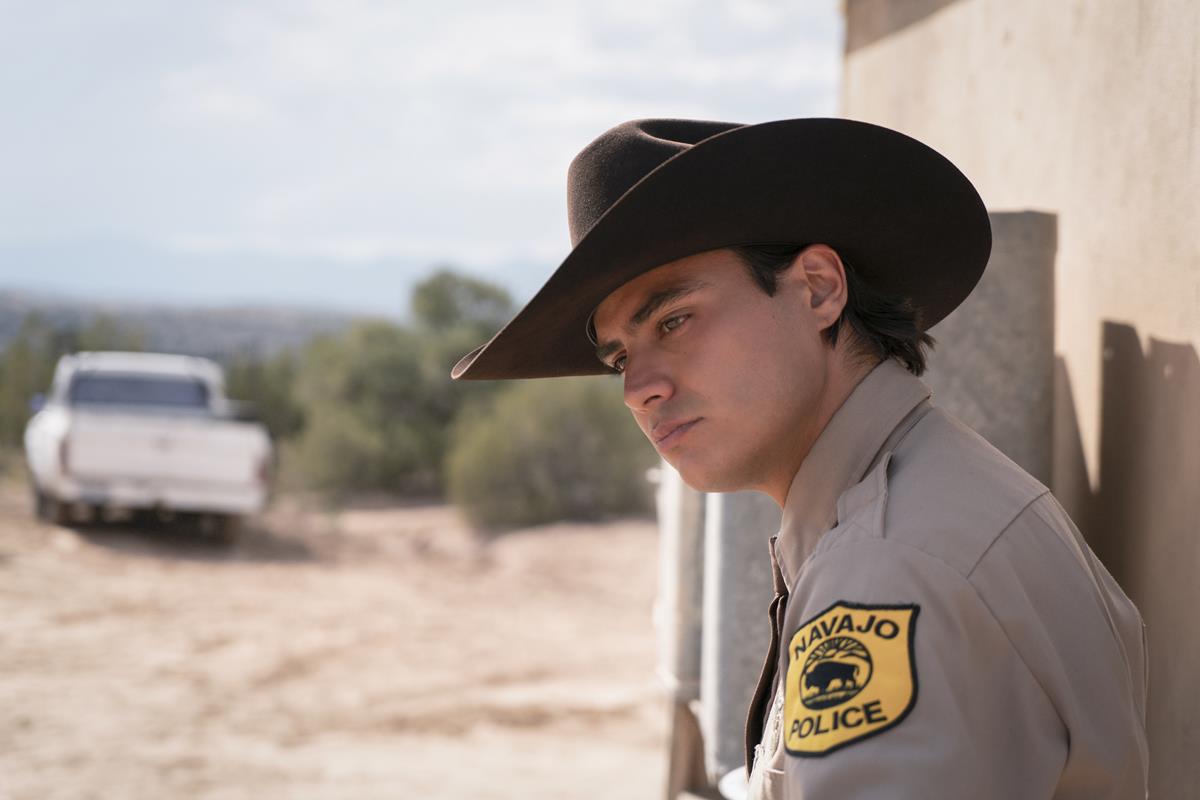 Kiowa Gordon as Jim Chee in season 1 of “Dark Winds.” Cr: AMC