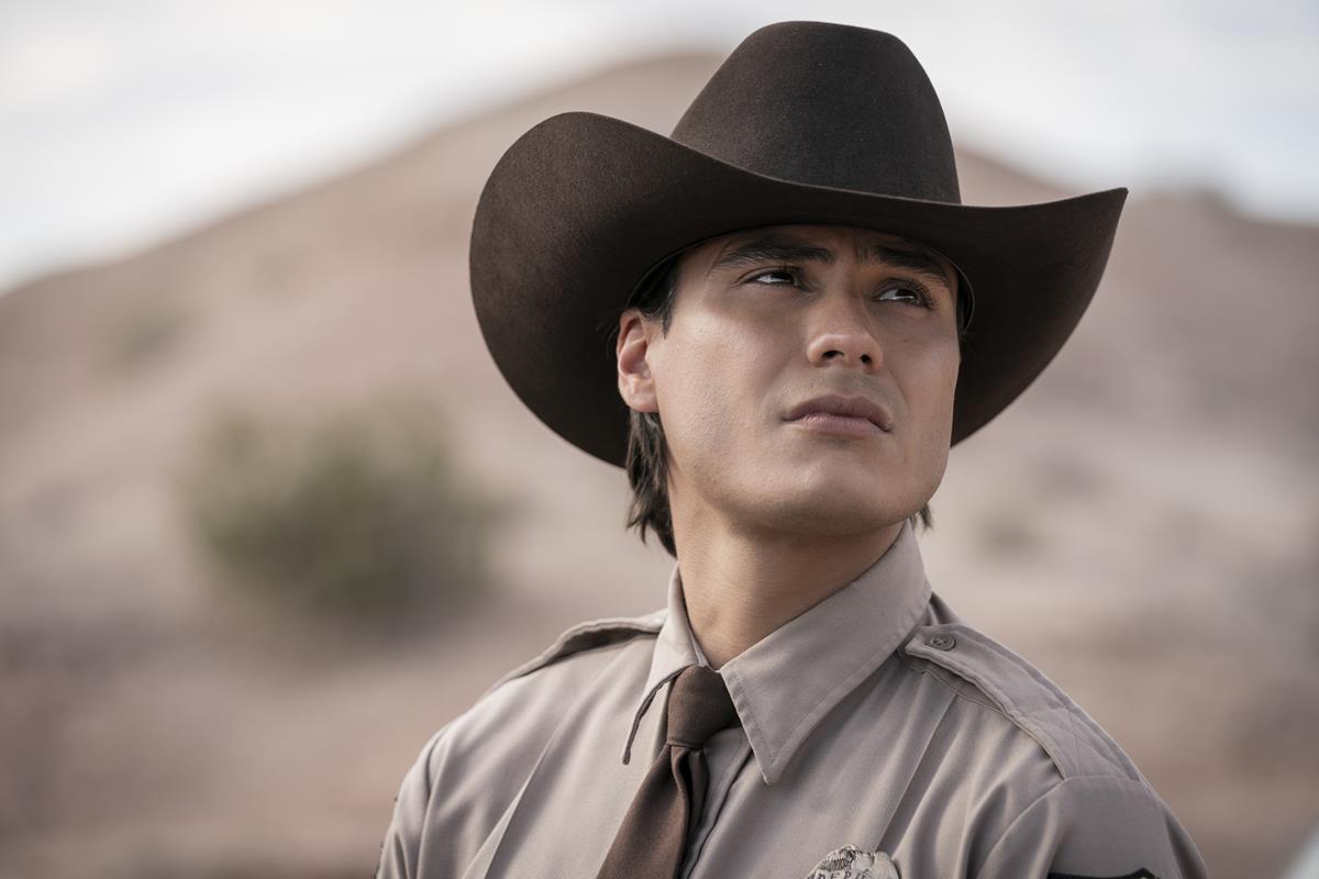 Kiowa Gordon as Jim Chee in season 1 of “Dark Winds.” Cr: AMC