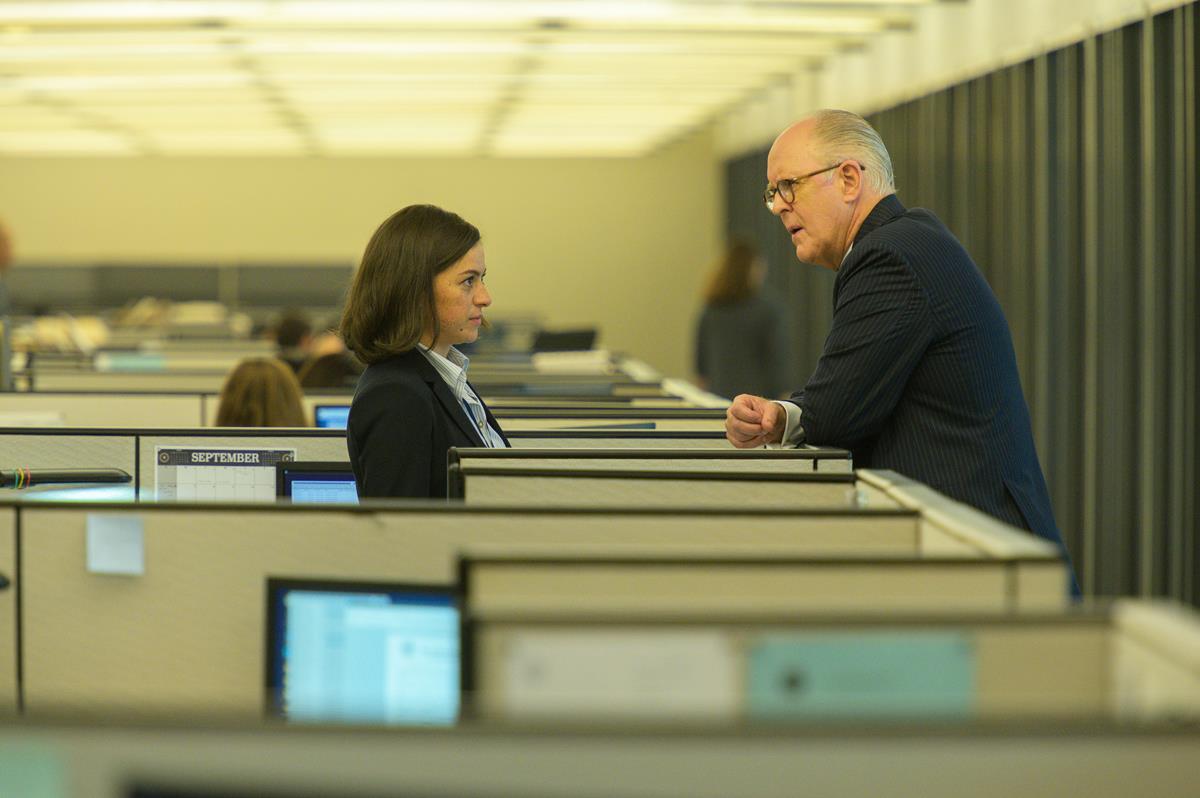 Alia Shawkat as Angela Adams and John Lithgow as Harold Harper in “The Old Man.” Cr: Prashant Gupta/FX