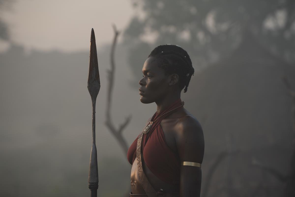 Shelia Atim as Amenza in director Gina Prince-Bythewood’s “The Woman King.” Cr: Ilze Kitshoff/Sony