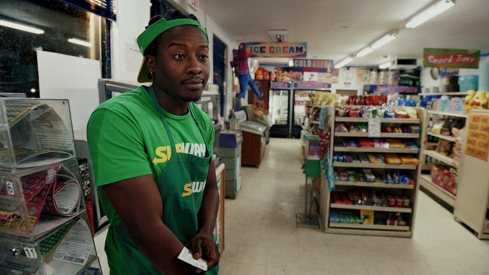 Brandon Micheal Hall as Damian in “Poker Face.” Cr: Peacock